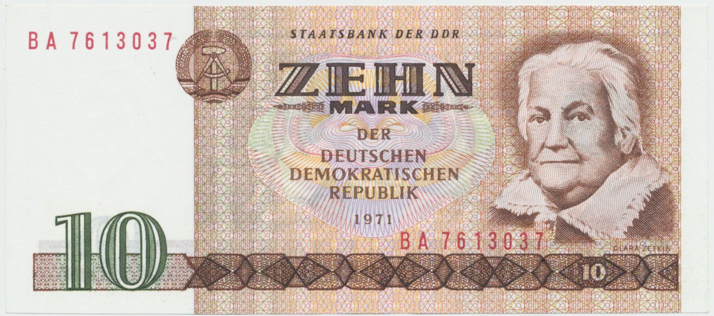 Německo - NDR, 10 DM 1971, II. vydání (1985), Ros.359c