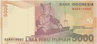 Indonésie, 5000 Rupiah 2001~2007, P.142 - fotografie 2