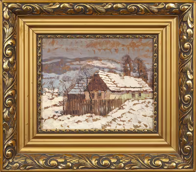 Ullmann Josef: Ullmann Josef (1870 - 1922) - Chalupa v zimě