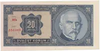 20 Koruna 1926, série Hh, 2 čísla za sebou, Hej.21c2 - fotografie 5
