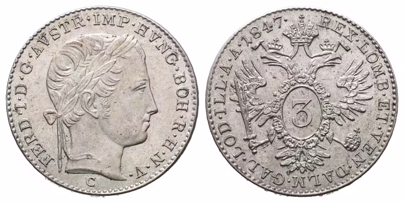 Ferdinand V., 3 Krejcar 1847 C, Praha