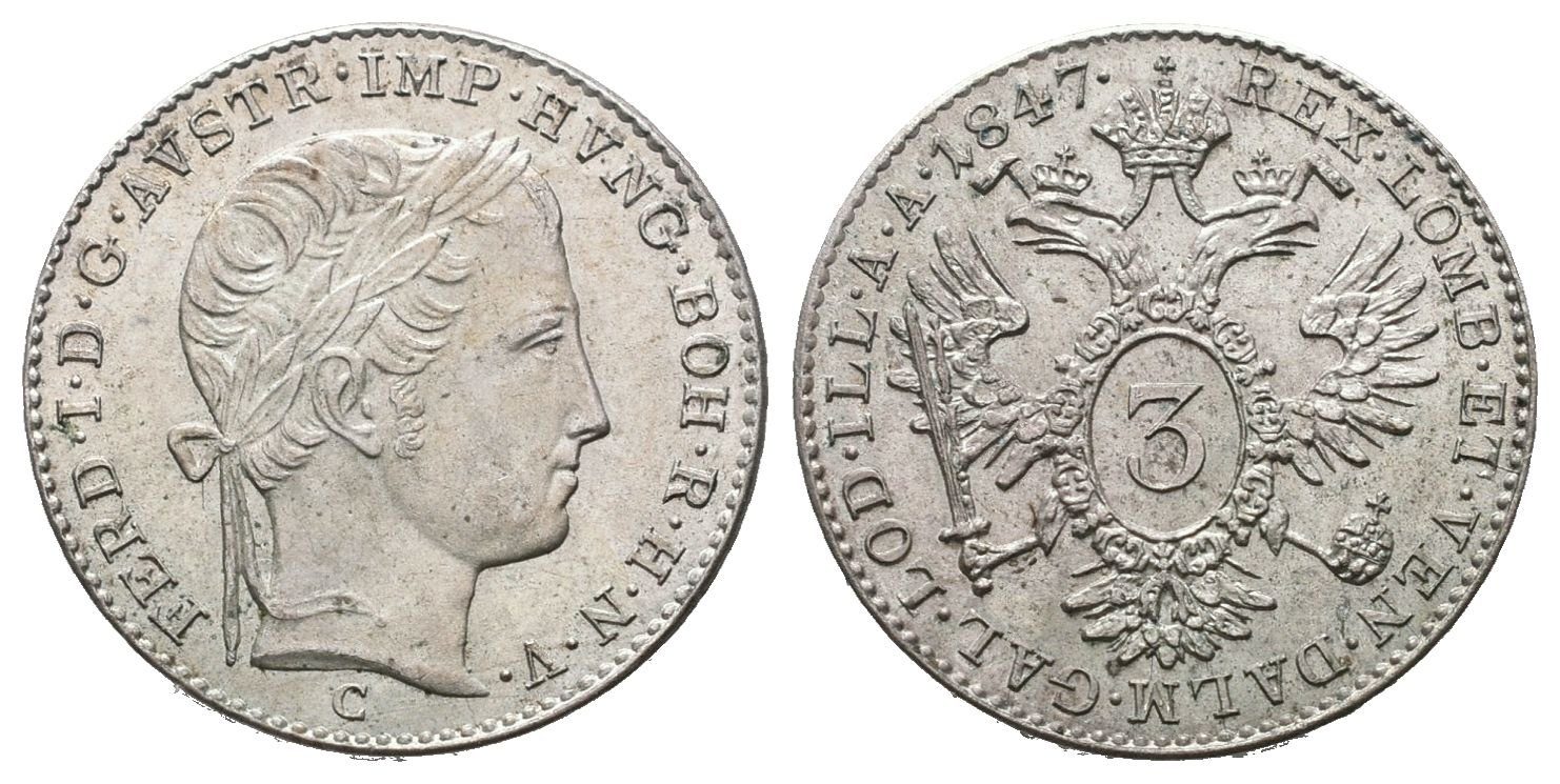 Ferdinand V., 3 Krejcar 1847 C, Praha