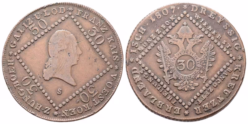 František II., 30 Krejcar 1807 S