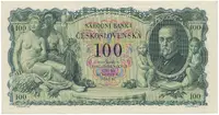 Československo, 100 Koruna 1931, perf. 1x SPECIMEN, Hej.25b2.S1 - fotografie 2