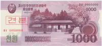 Severní Korea, 1000 Won 2008, anulát - SPECIMEN, P.64s