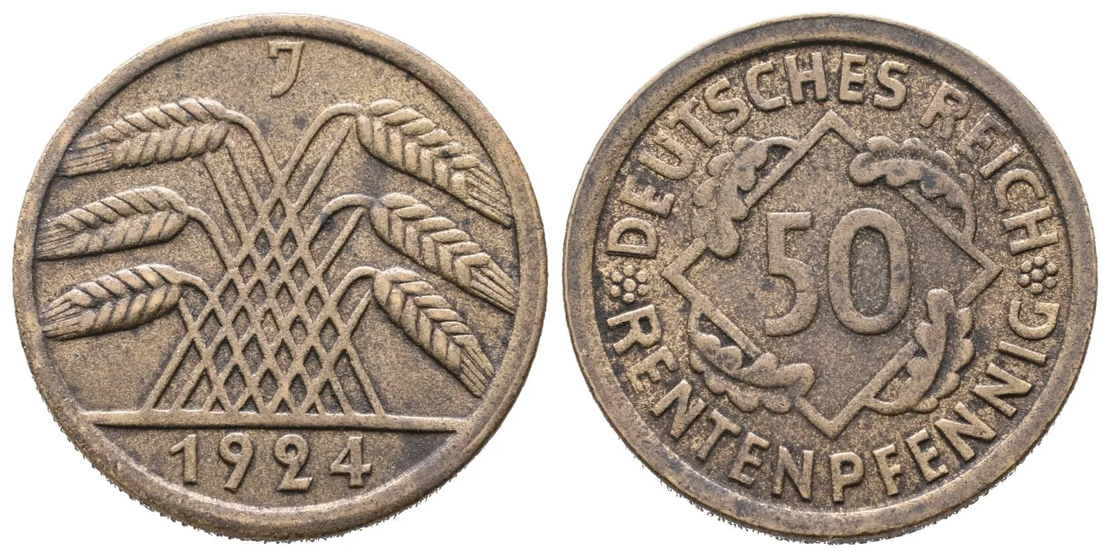Výmar, 50 Rentenpfennig 1924 J