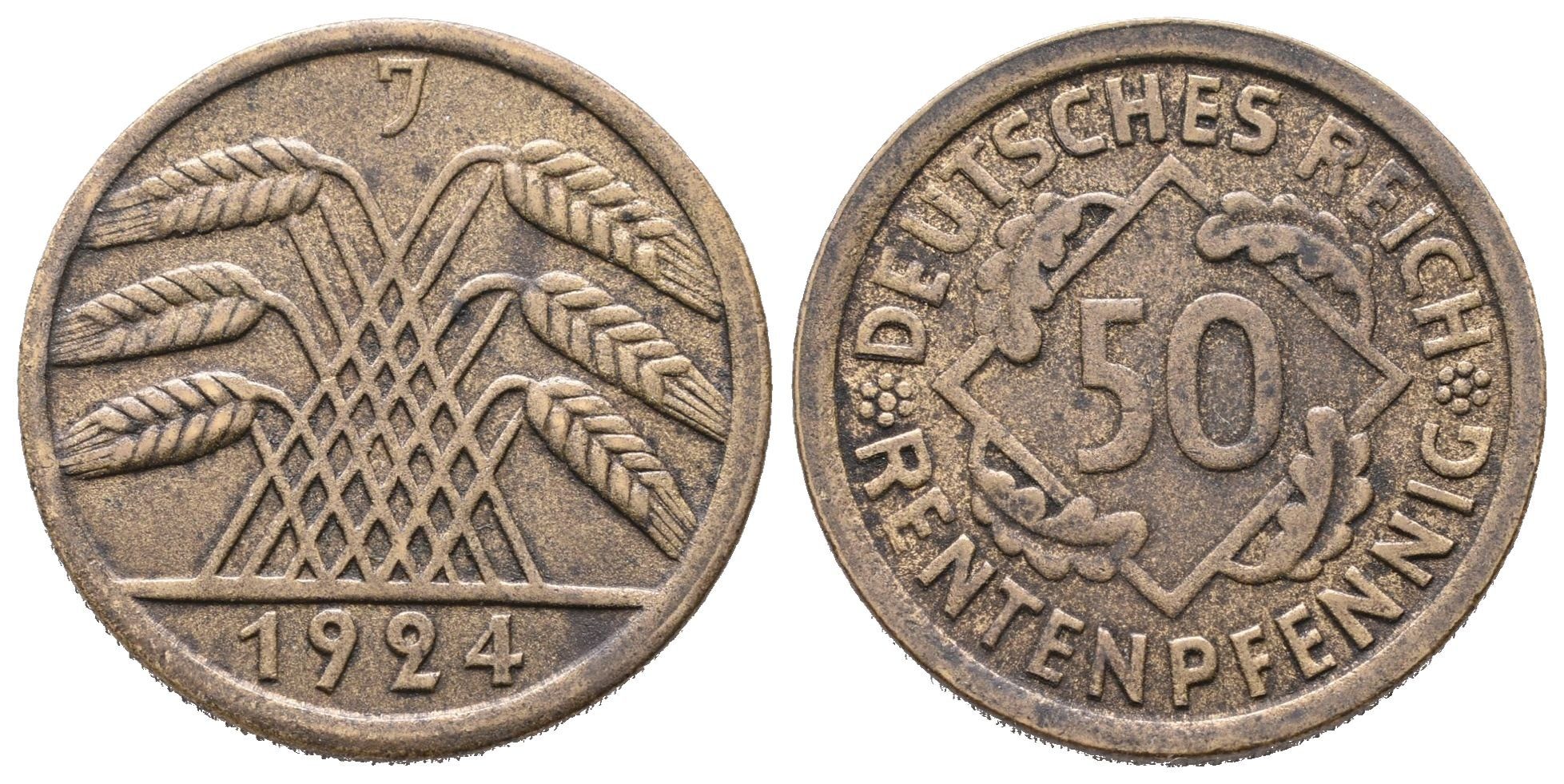 Výmar, 50 Rentenpfennig 1924 J