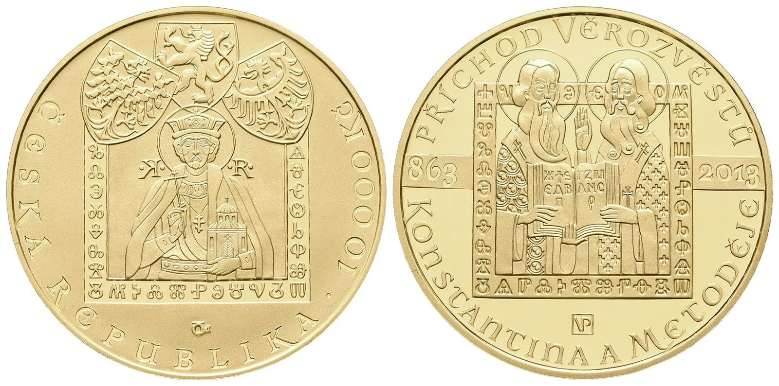 10000 Kč 2013 - Konstantin a Metoděj, PROOF