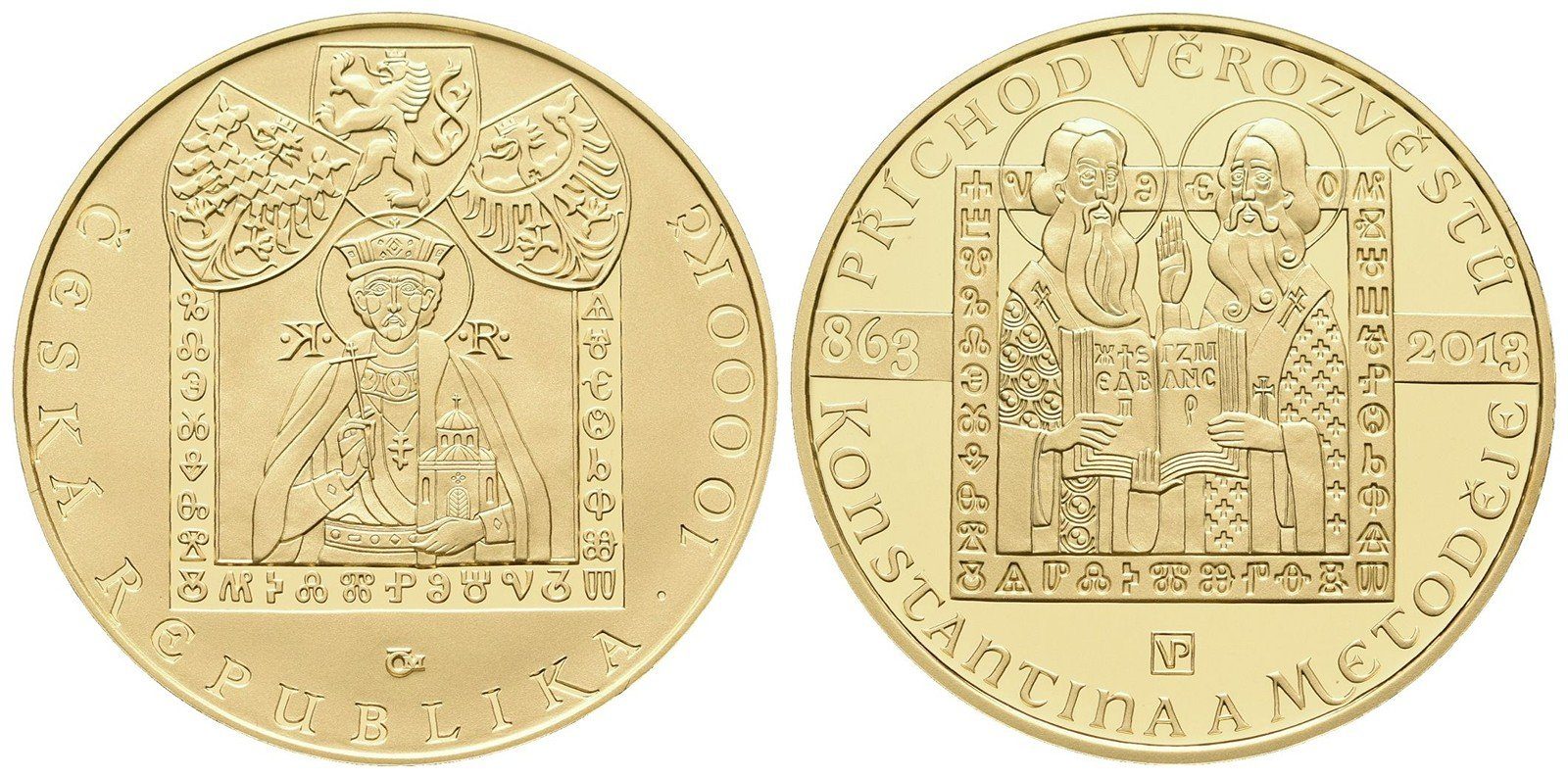 10000 Kč 2013 - Konstantin a Metoděj, PROOF
