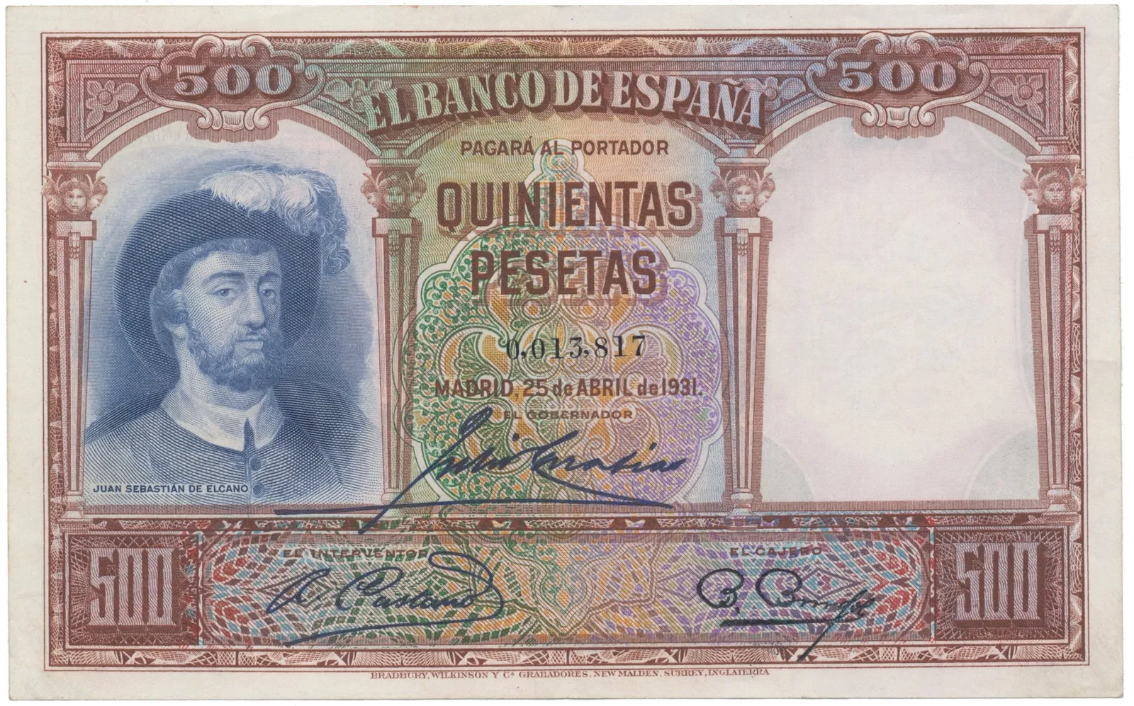 Španělsko, 500 Pesetas 1931, P.84