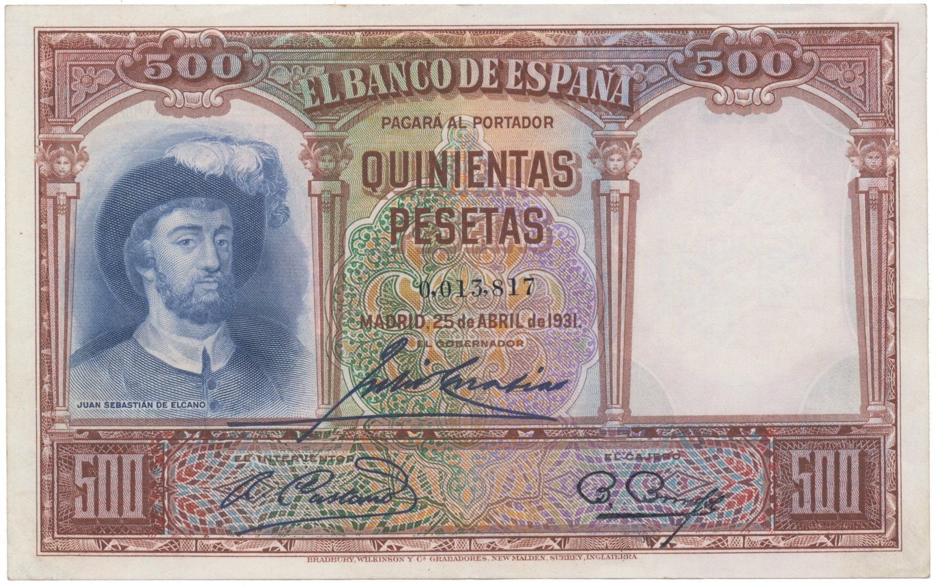 Španělsko, 500 Pesetas 1931, P.84