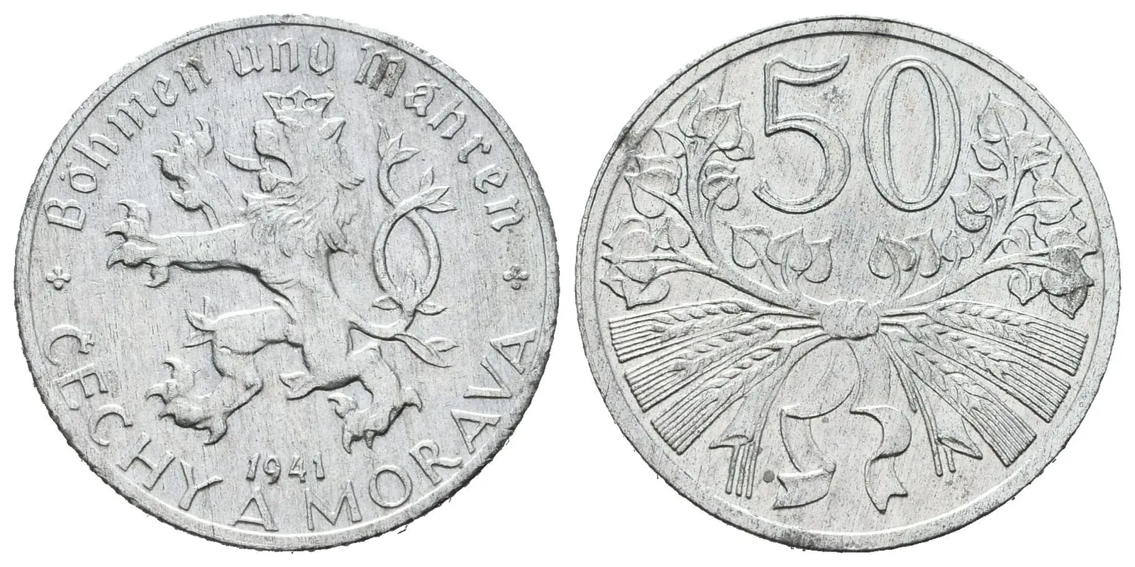 50 Haléř 1941, pěkná zachovalost