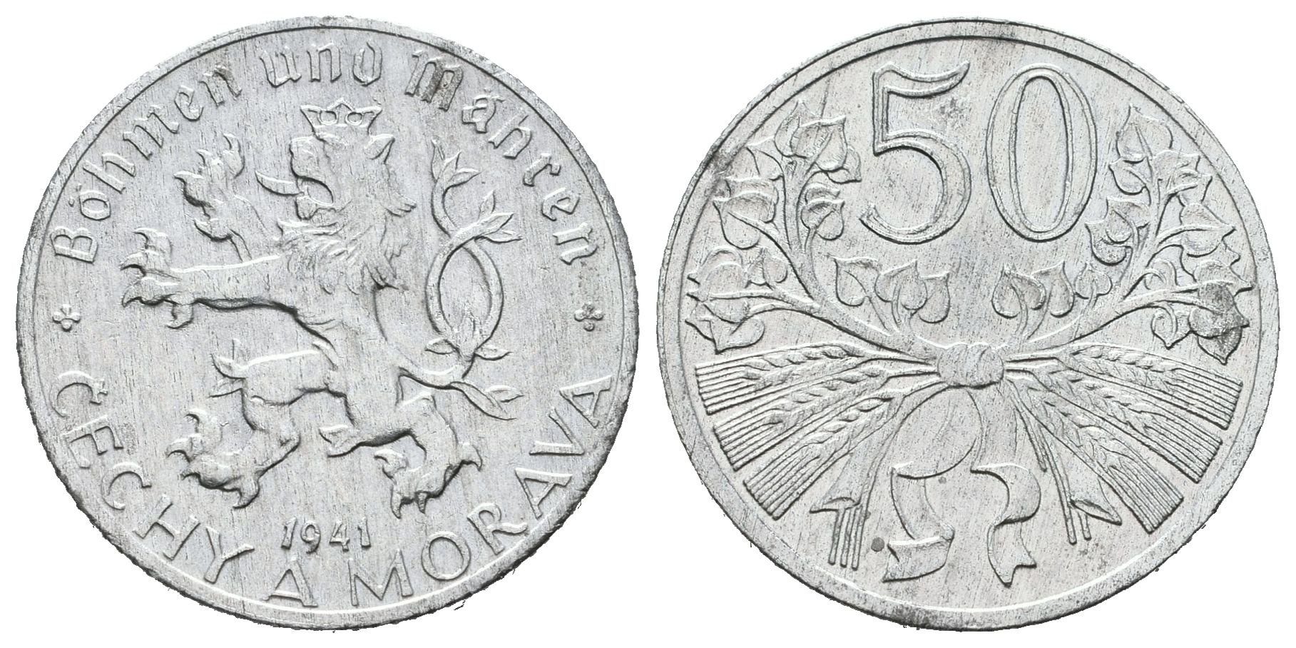 50 Haléř 1941, pěkná zachovalost