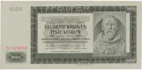 1000 Koruna 1942, II. vydání, SPECIMEN, Hej.39a.S1