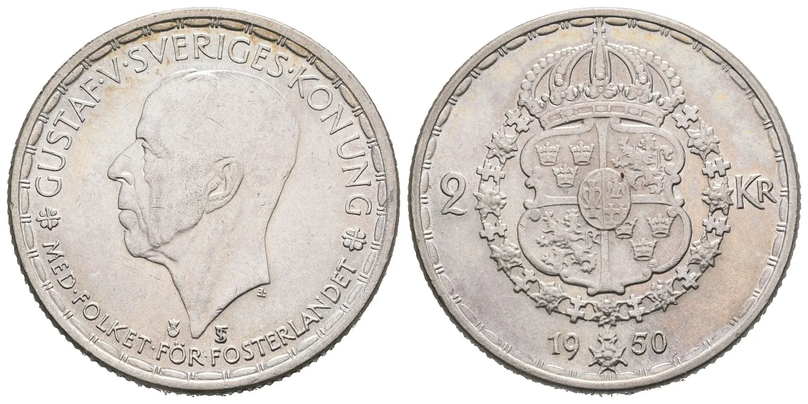 Švédsko, 2 Koruna 1950