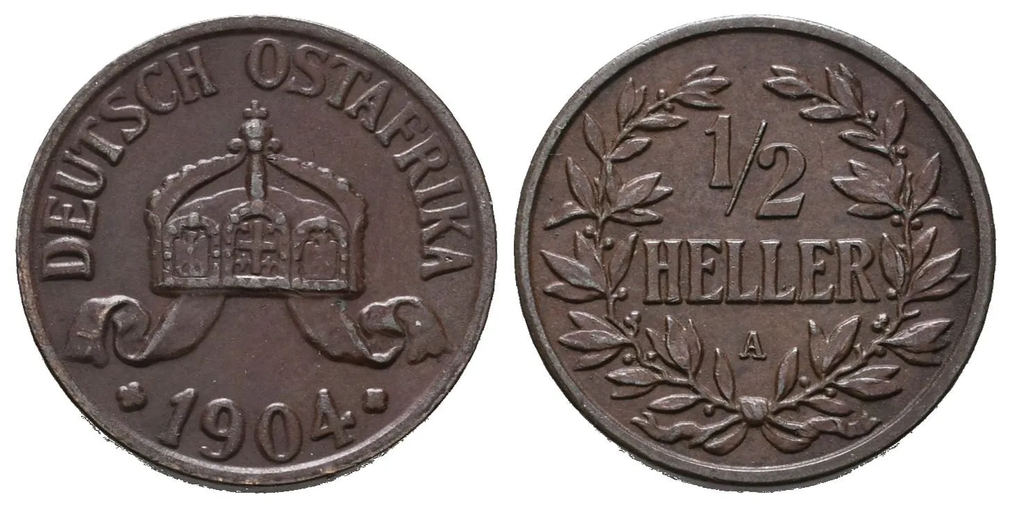 Německá východní Afrika, 1/2 Haléř 1904 A