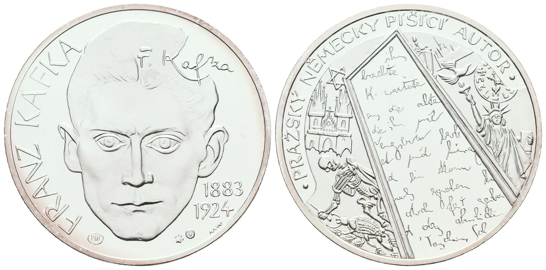 AR Medaile b.l. (2013) - Franz Kafka - 140. výročí narození