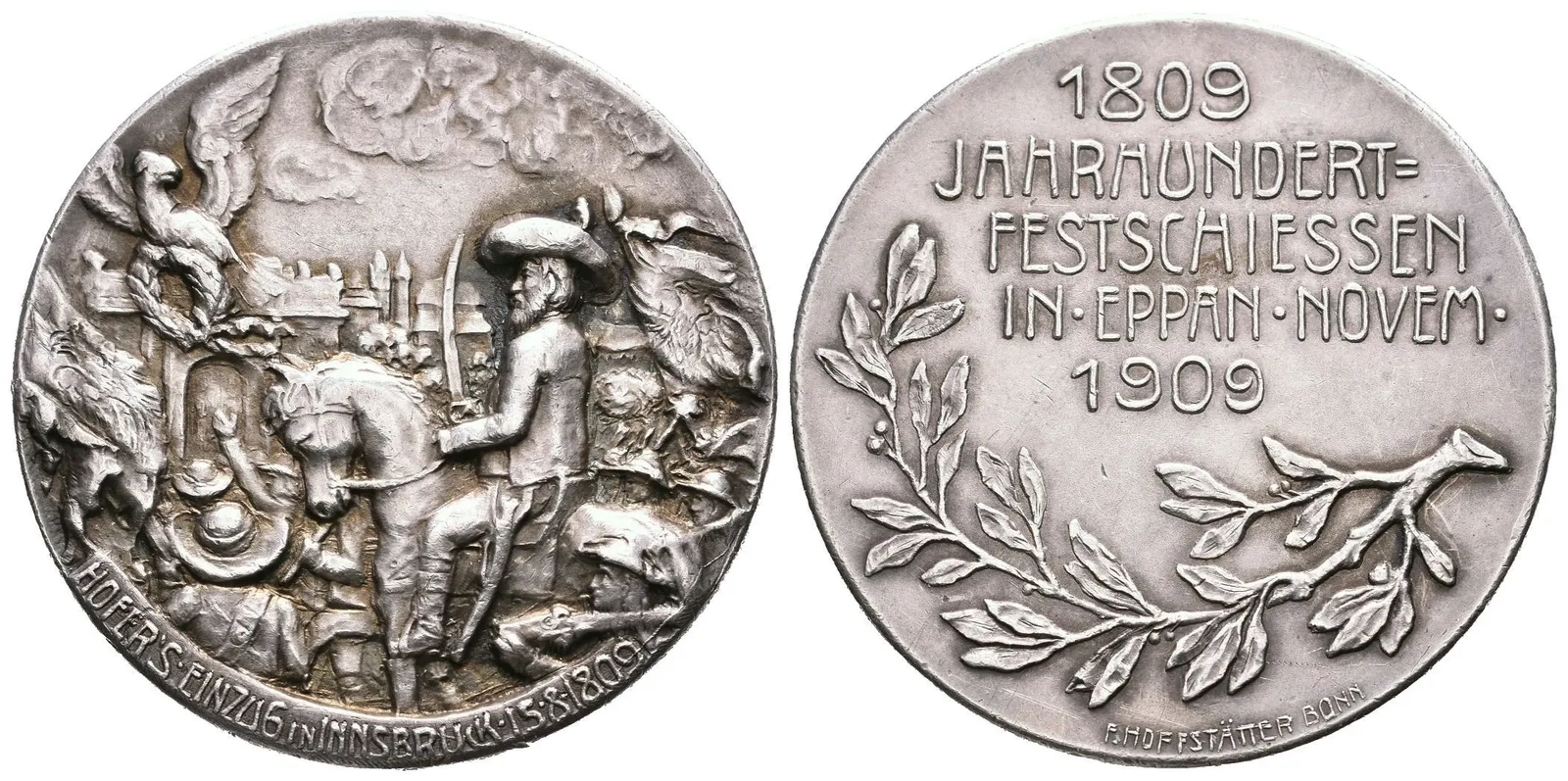 AR Medaile 1909 (F. Hoffsttäter) - Slavnostní střelby k 100. výročí tyrolského povstání — 1