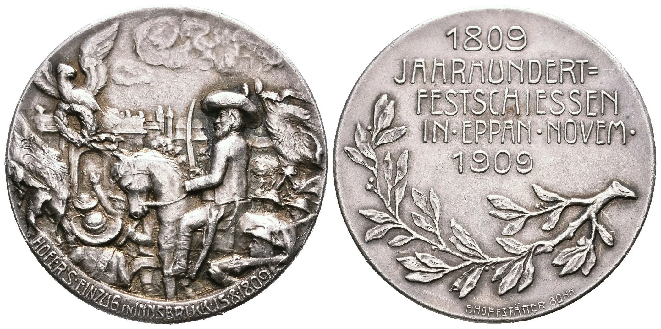 AR Medaile 1909 (F. Hoffsttäter) - Slavnostní střelby k 100. výročí tyrolského povstání — 1