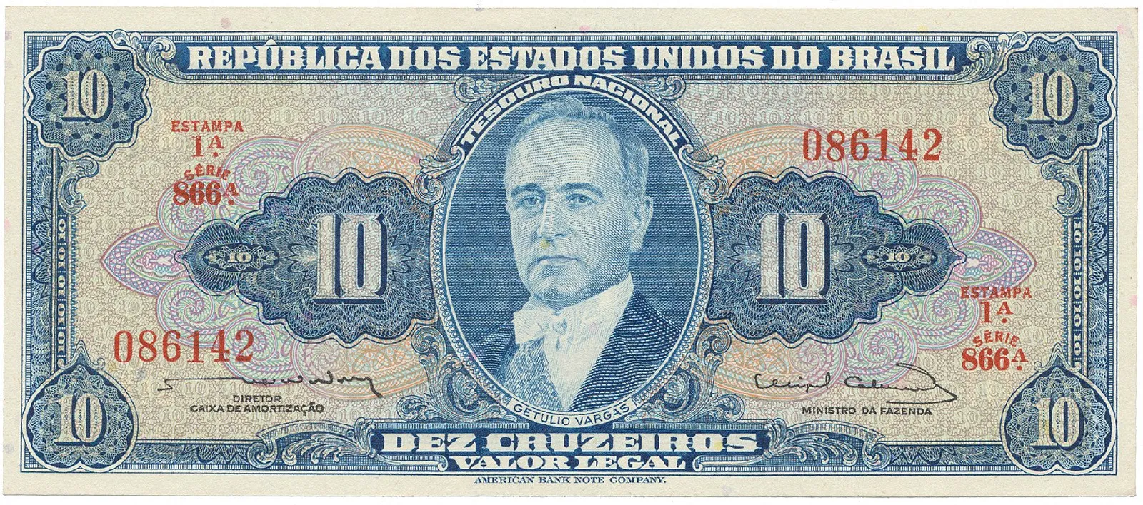 Brazílie, 10 Cruzeiros (1961~1963), P.167