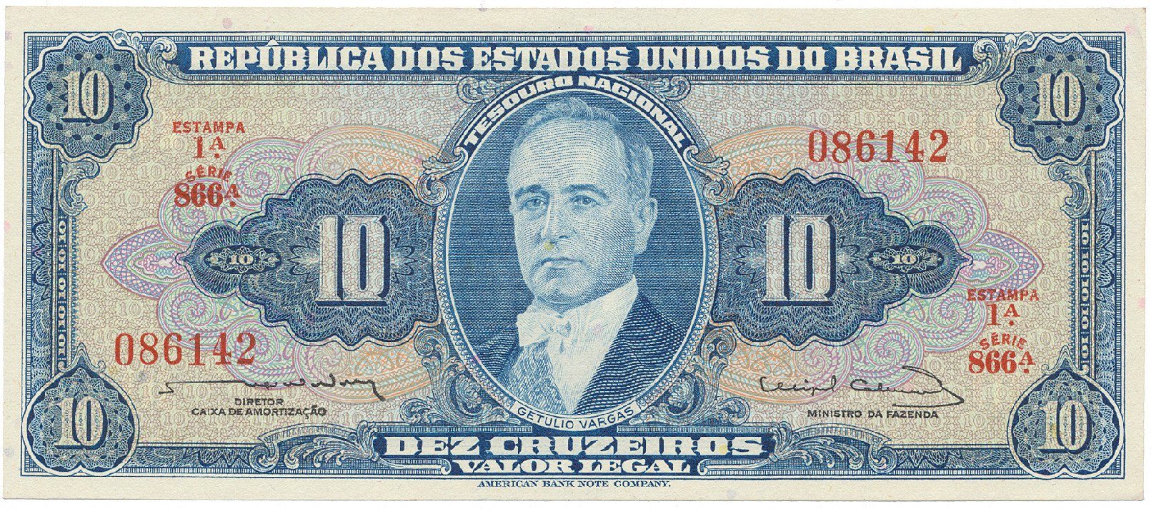 Brazílie, 10 Cruzeiros (1961~1963), P.167