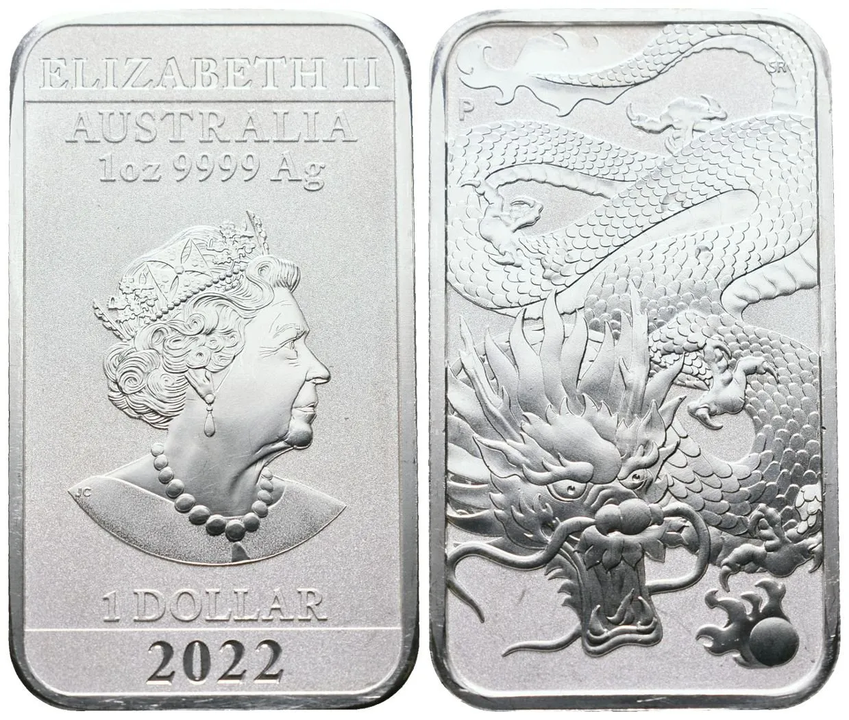 Austrálie, 1 Dollar 2022 - 1 Oz (Rectangular Dragon)