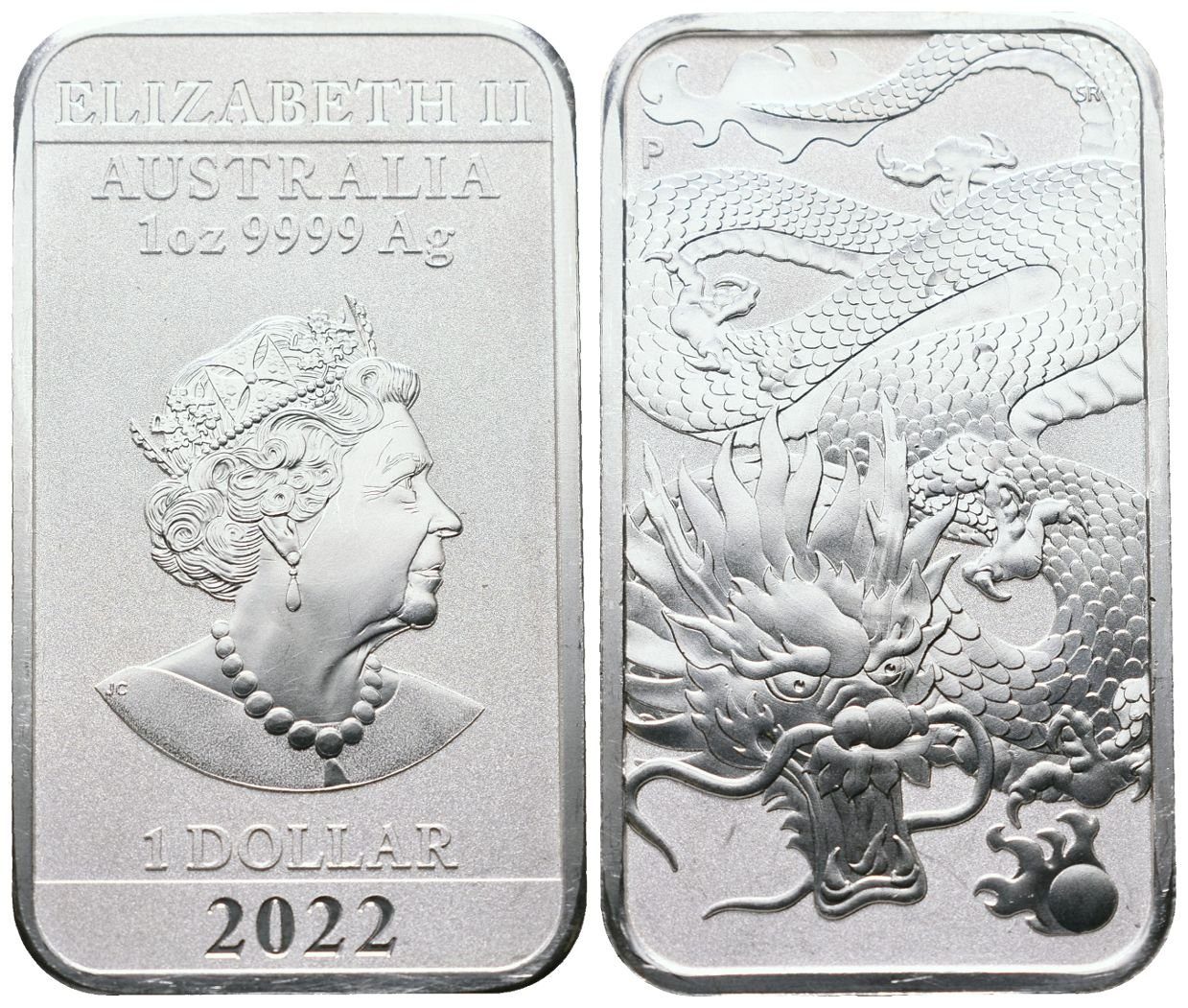 Austrálie, 1 Dollar 2022 - 1 Oz (Rectangular Dragon)