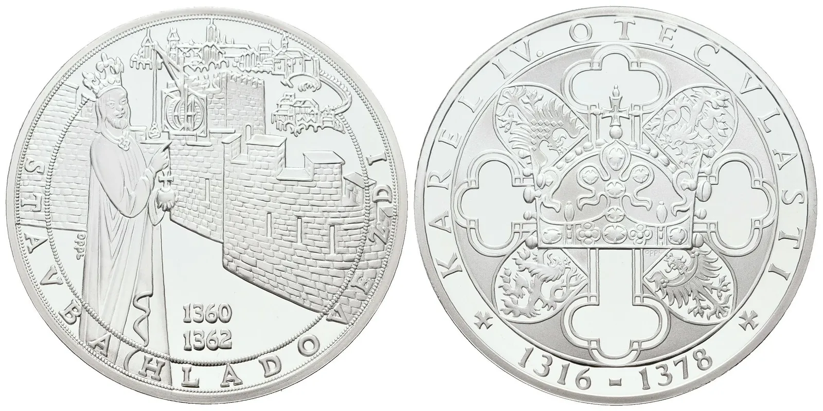 Stříbrná investiční medaile - Stavba Hladové zdi - Ag 24,5 g - 999/1000 + Certifikát