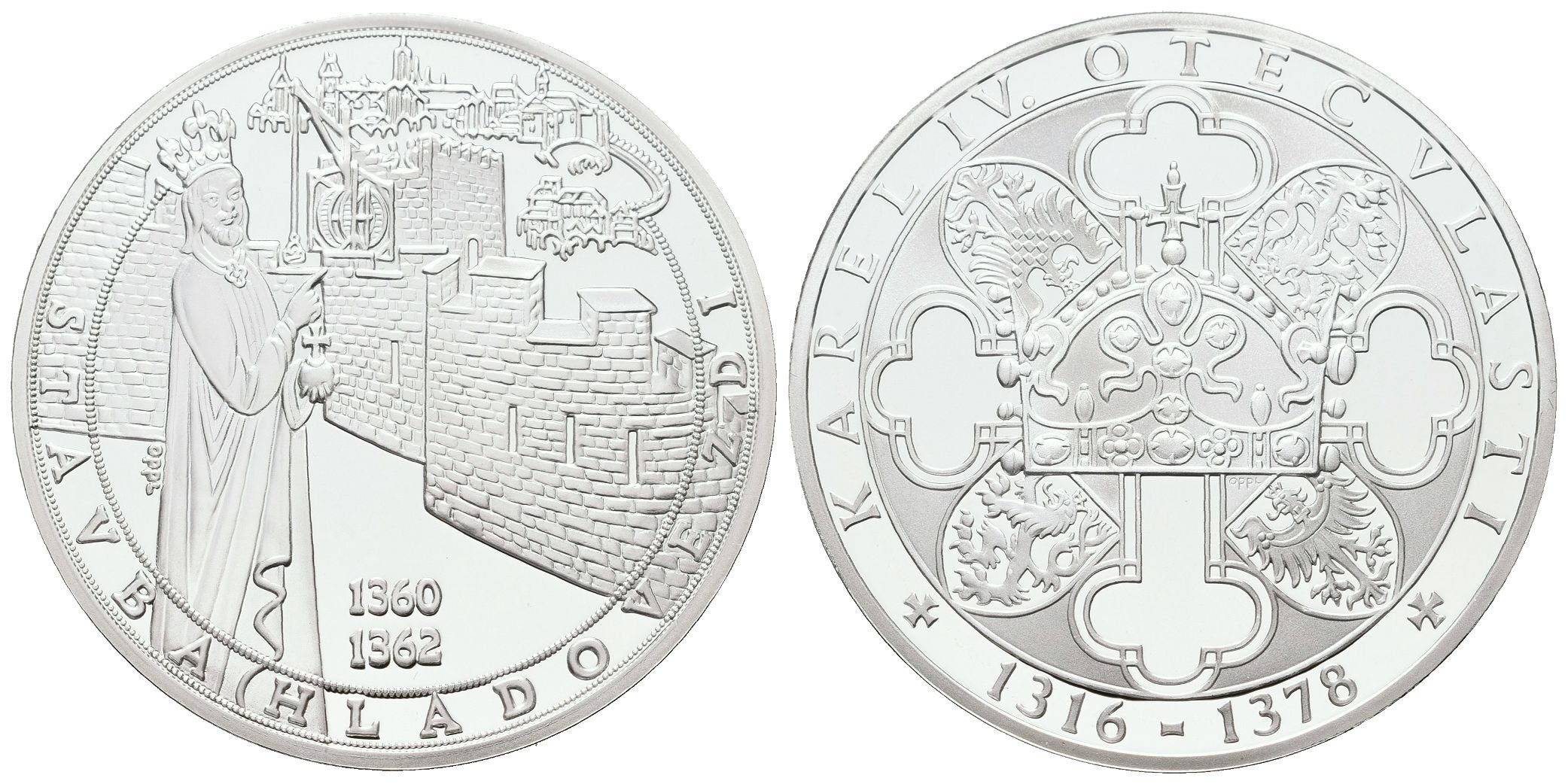 Stříbrná investiční medaile - Stavba Hladové zdi - Ag 24,5 g - 999/1000 + Certifikát