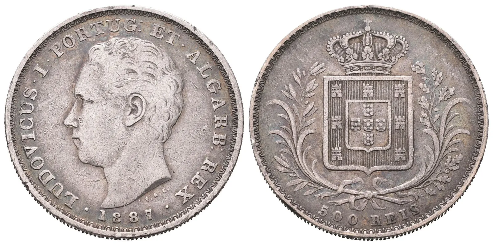 Portugalsko, 500 Reis 1887