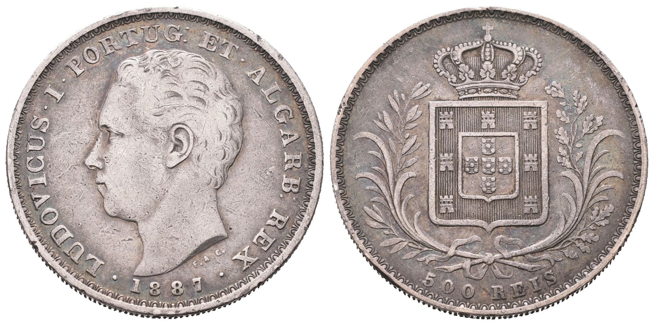 Portugalsko, 500 Reis 1887