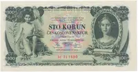 100 Koruna 1931, série Ic, SPECIMEN, Hej.25b2.S1