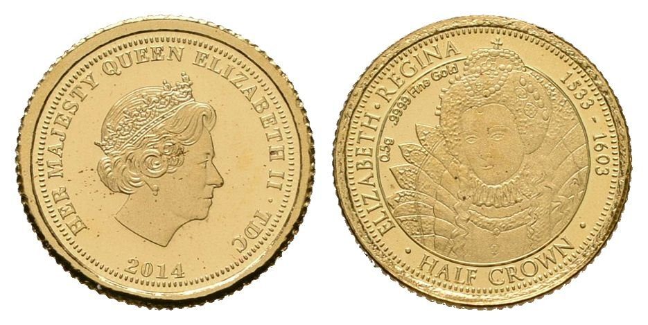 Tristan da Cunha, 1/2 Crown 2014 - Královna Alžběta I.