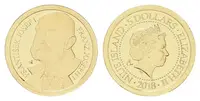 Zlatá mince František Josef I. - dobová pohlednice