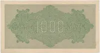 Německo, 1000 Mark 1922, vod. Mäander, hnědé 6-místné číslo, Ro.75i - fotografie 2