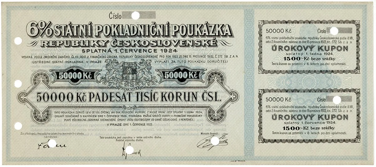 Státní pokladniční poukázky, 1919 - 1939 — 1