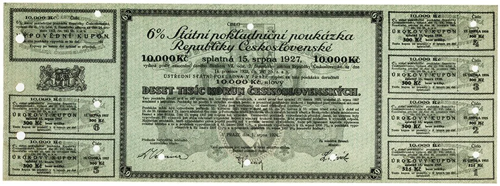 Státní pokladniční poukázky, 1919 - 1939 — 1
