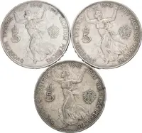 5 Koruna 1908 - Jubilejní k 60. výročí nastoupení vlády, — 2