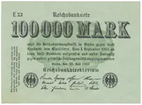 Německo, 100 000 Mark 1923, Ro.90a
