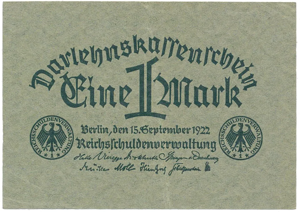 Německo, 1 Mark 1922, Ro.73a