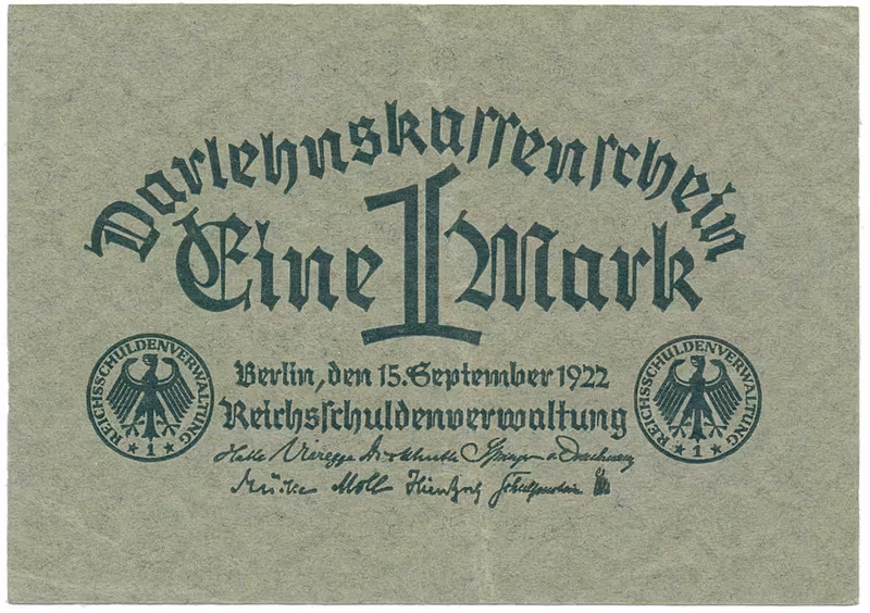 Německo, 1 Mark 1922, Ro.73a