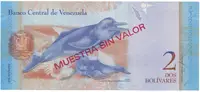 Venezuela, 2 Bolivares 2007, anulát - MUESTRA SIN VALOR, P.88as - fotografie 2