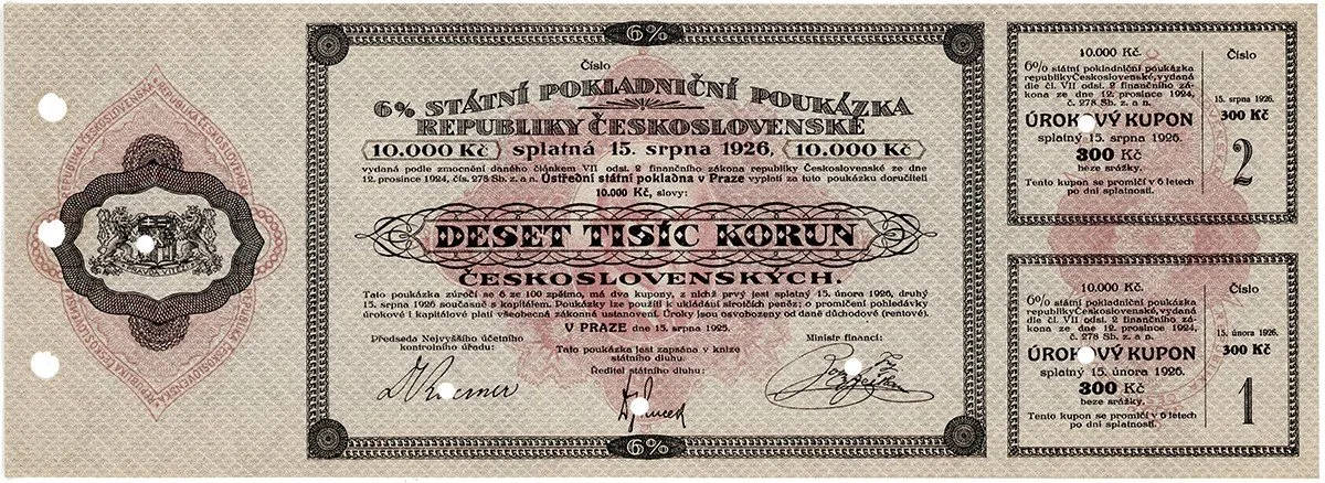 Státní pokladniční poukázky, 1919 - 1939 — 1