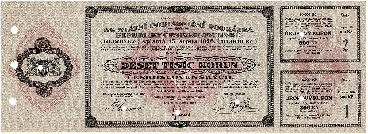 Státní pokladniční poukázky, 1919 - 1939 — 1