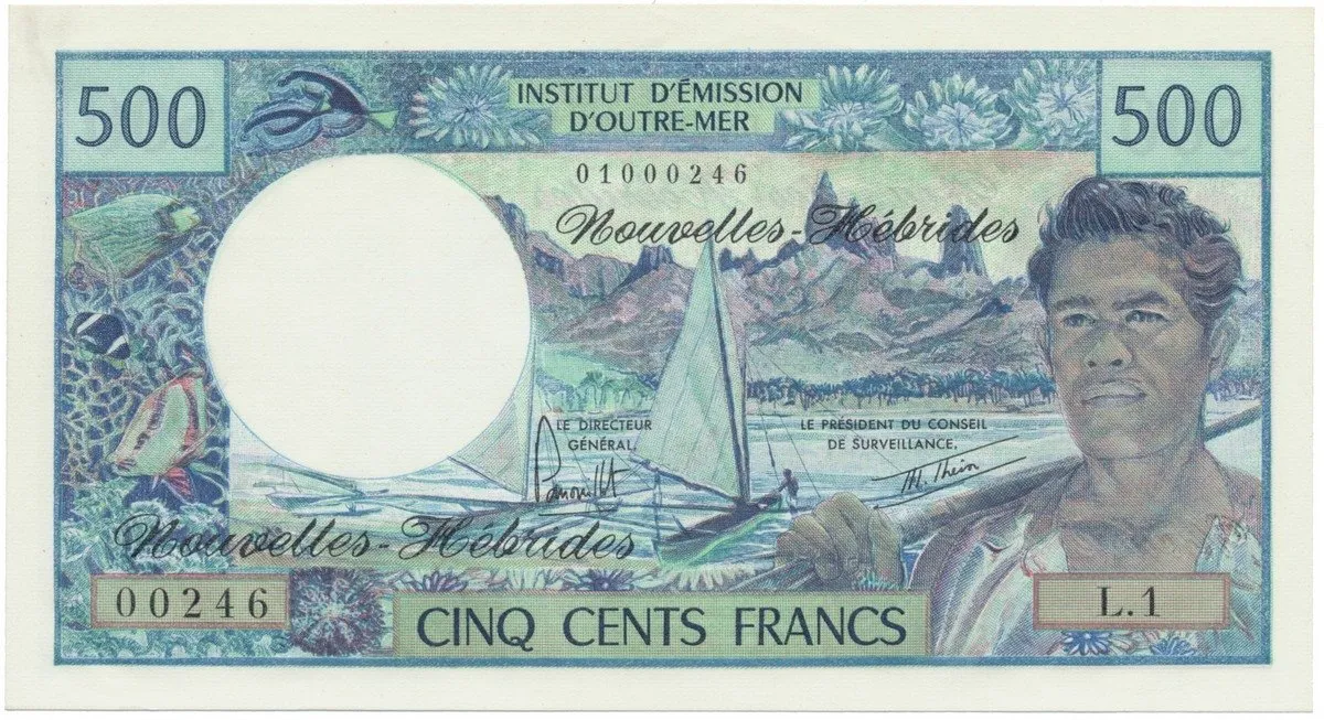 Nové Hebridy, 500 Francs (1979), P.19b