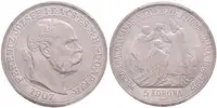5 Koruna 1907 KB - Jubilejní k 40. výročí korunovace na uherského krále, neznačená — 1