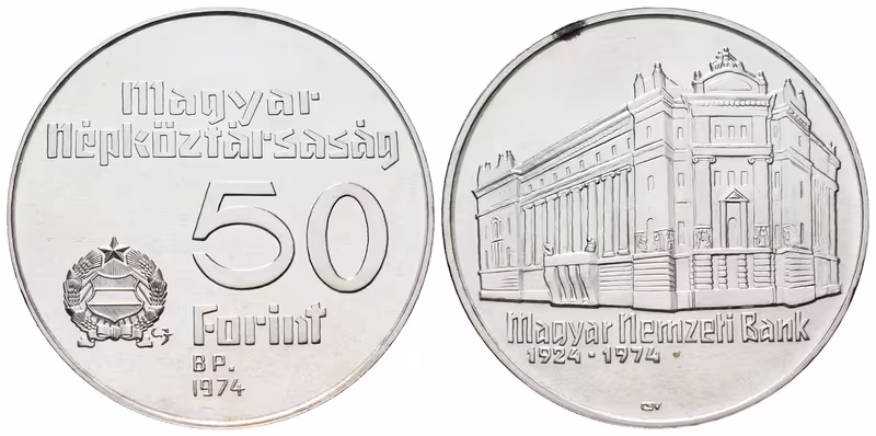 Maďarsko, 50 Forintů 1974 - Banka