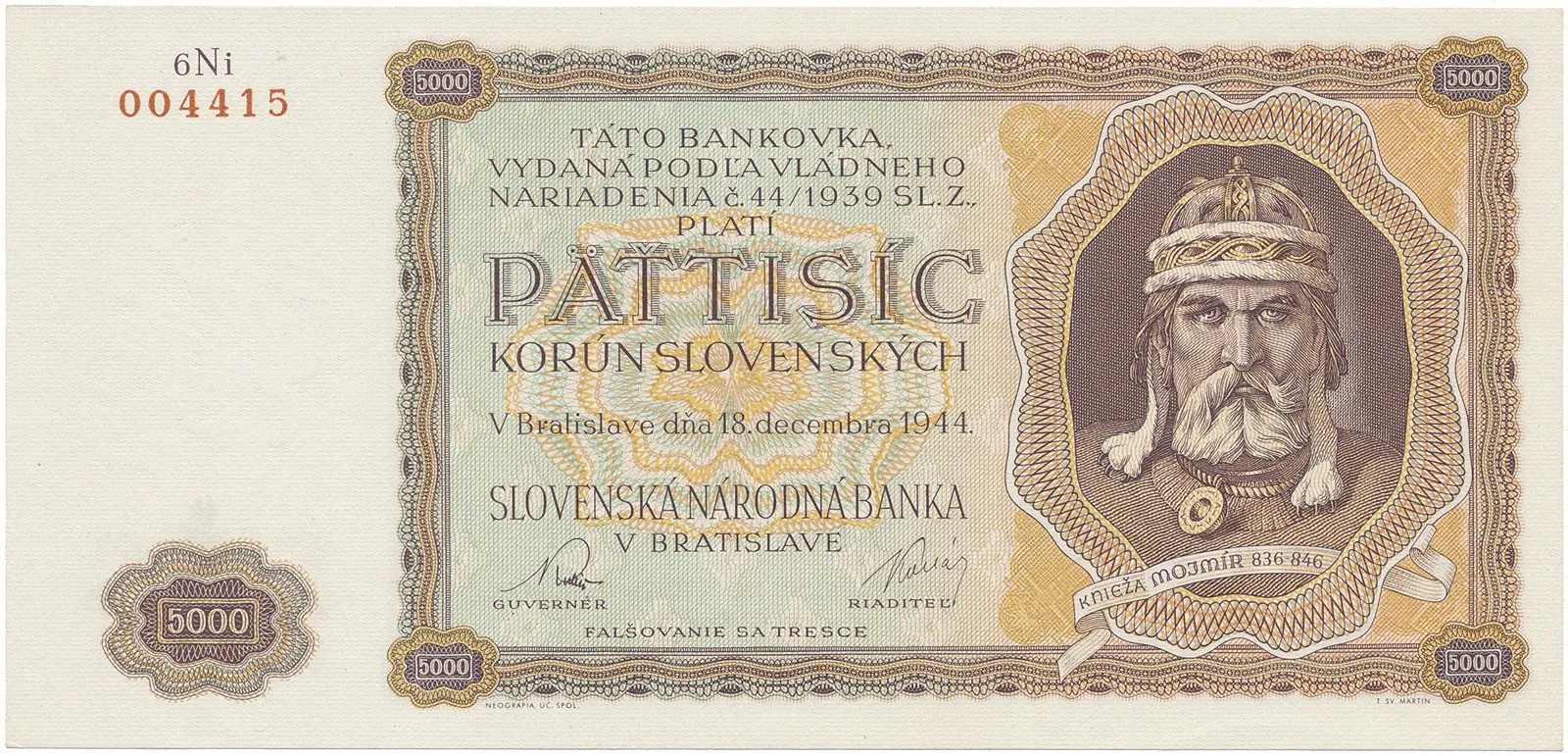 Slovenský stát, 1939 - 1945 — 1