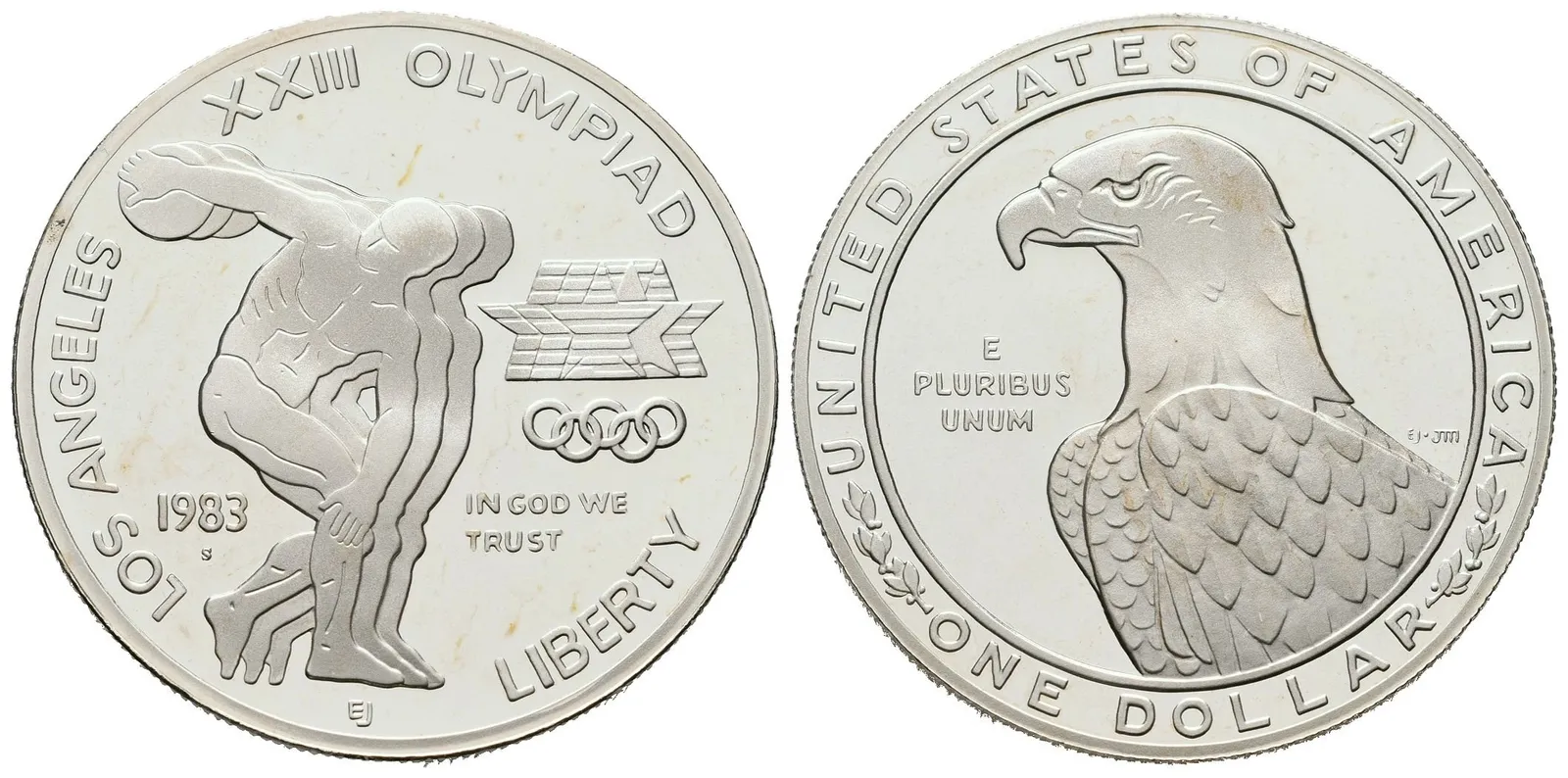 USA, 1 Dollar 1983 - Olympijské hry v Los Angeles, PROOF