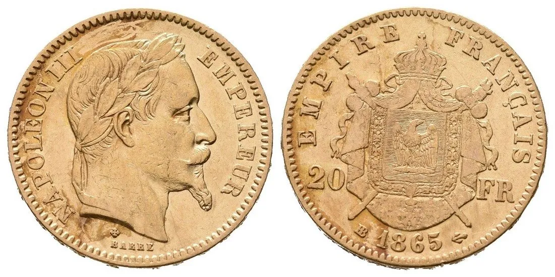 Francie, 20 Frank 1865 BB, Strasbourg